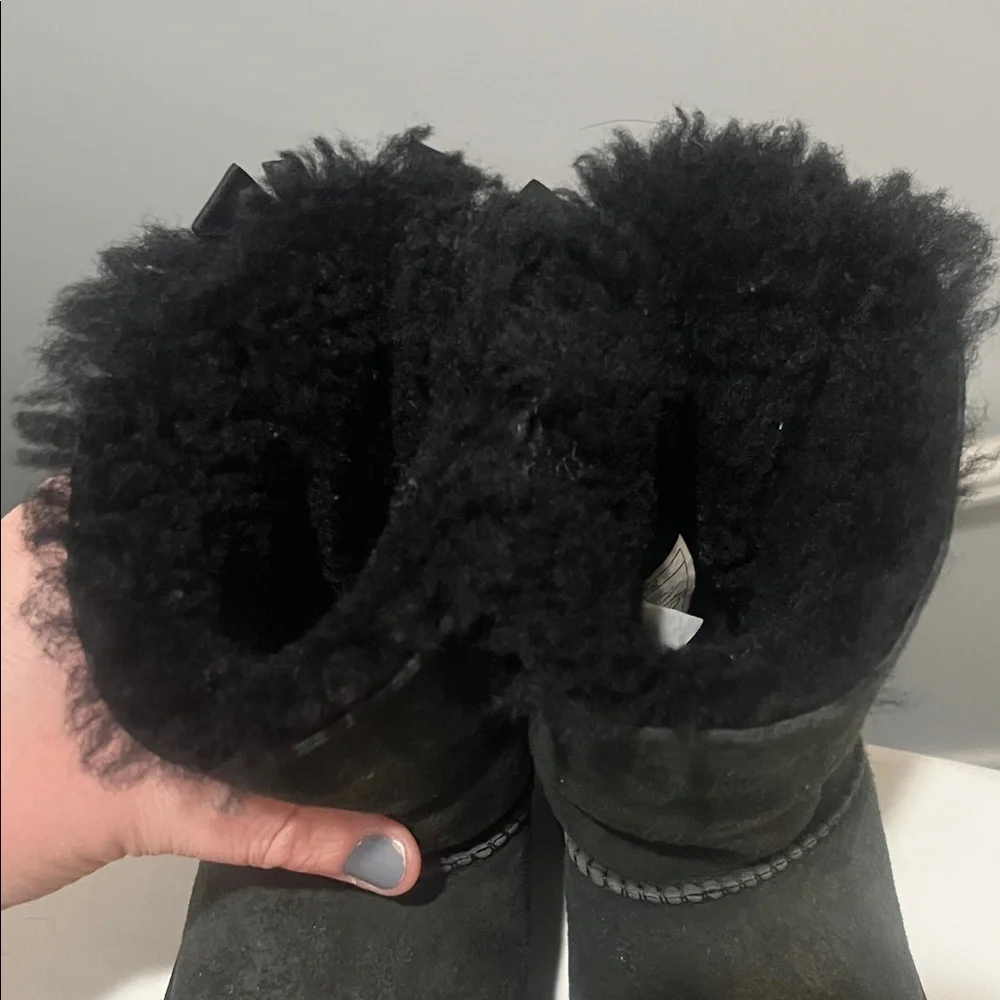 UGG Bailey Bow Black Boots Girls Toddler 12 Adorable Classic